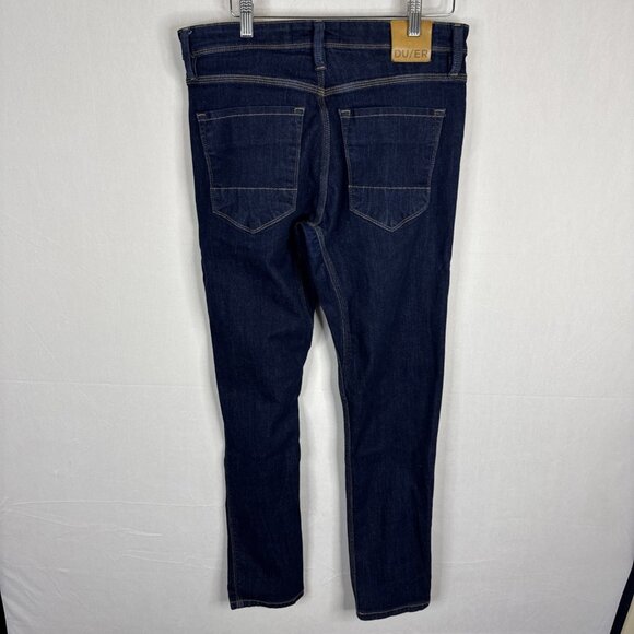 DUER L2X Performance Slim Fit Jeans Men’s 32x32 Dark Wash Stretch Denim - Picture 3 of 9